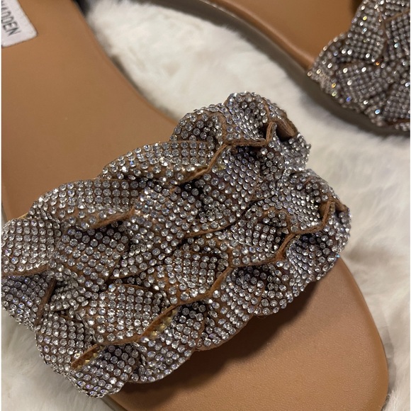 Steve Madden Women's Phayra Rhinestone Braided Slides Size 10 - Picture 7 of 12